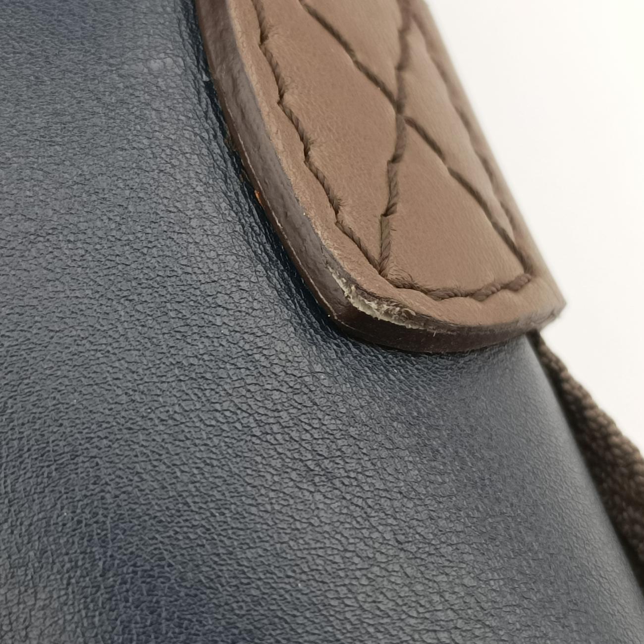 Luggage Mini Shopperbrown x blue x khakiLeatherW-AT-0172 W-MM-0172ラゲージミニショッパーブラウンｘブルーｘカーキレザーW-AT-0172 W-MM-0172