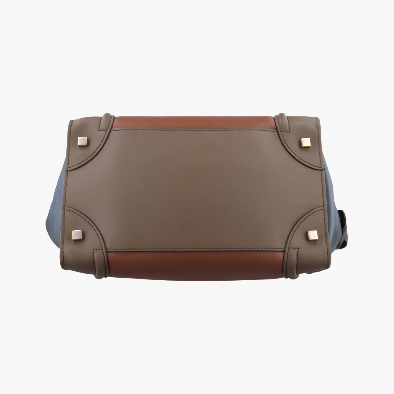 Luggage Mini Shopperbrown x blue x khakiLeatherW-AT-0172 W-MM-0172ラゲージミニショッパーブラウンｘブルーｘカーキレザーW-AT-0172 W-MM-0172