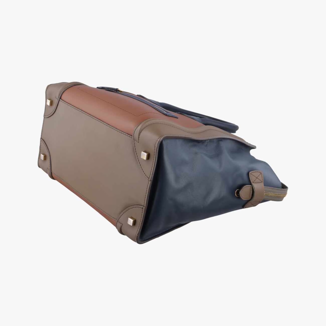 Luggage Mini Shopperbrown x blue x khakiLeatherW-AT-0172 W-MM-0172ラゲージミニショッパーブラウンｘブルーｘカーキレザーW-AT-0172 W-MM-0172