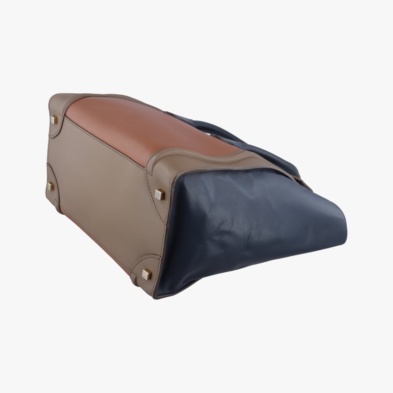 Luggage Mini Shopperbrown x blue x khakiLeatherW-AT-0172 W-MM-0172ラゲージミニショッパーブラウンｘブルーｘカーキレザーW-AT-0172 W-MM-0172