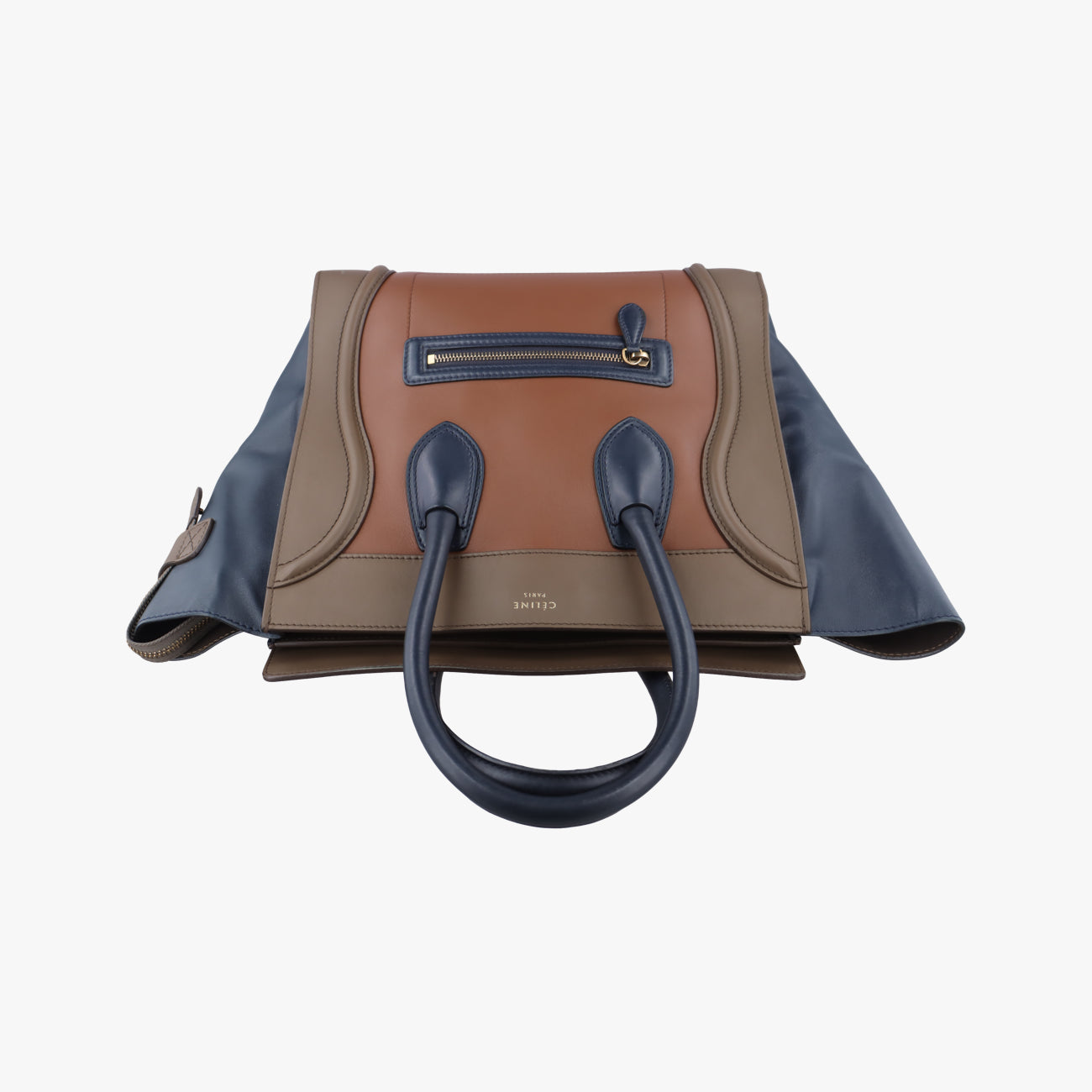 Luggage Mini Shopperbrown x blue x khakiLeatherW-AT-0172 W-MM-0172ラゲージミニショッパーブラウンｘブルーｘカーキレザーW-AT-0172 W-MM-0172