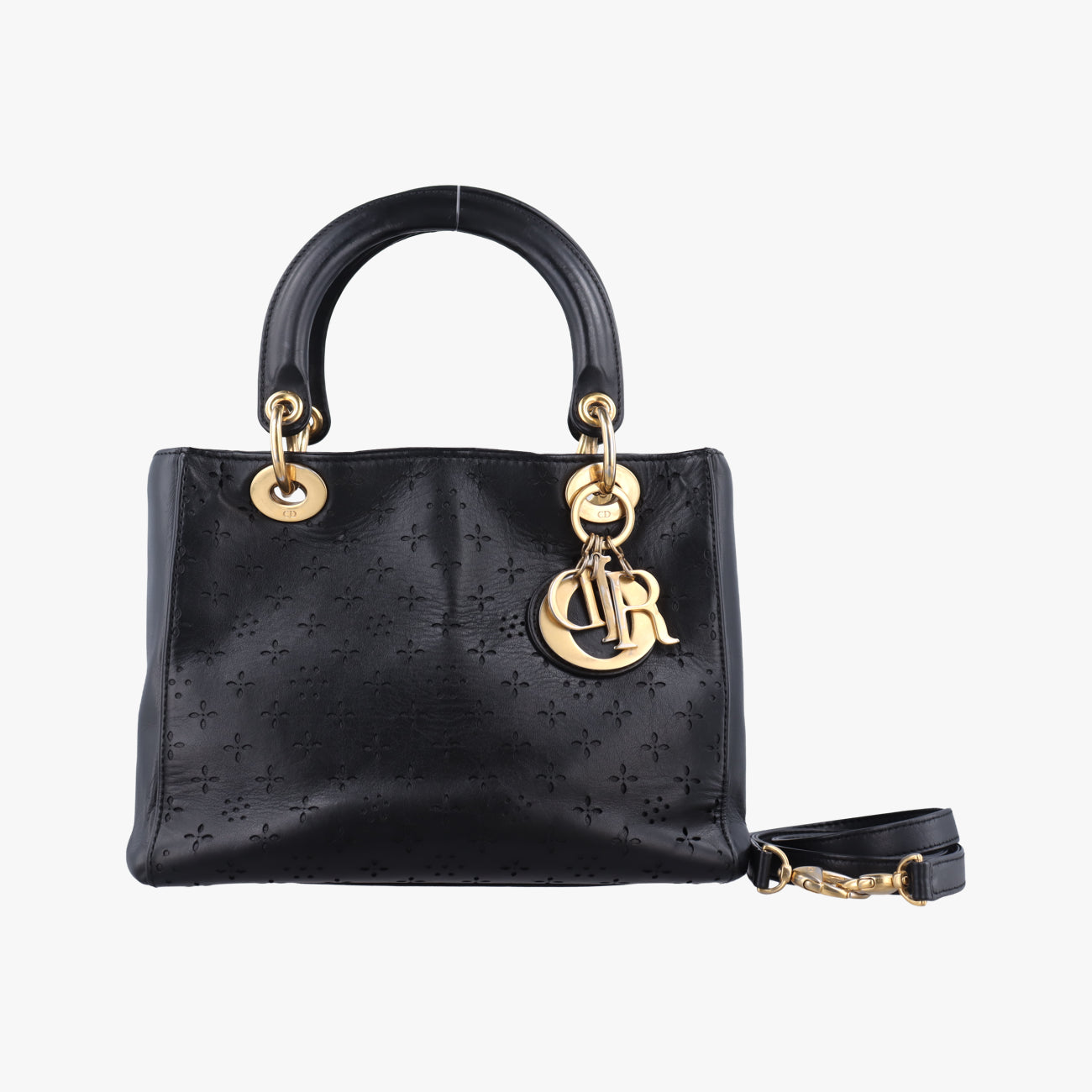 Lady DiorBlackLeather05-MA-0028レディディオールブラックレザー05-MA-0028