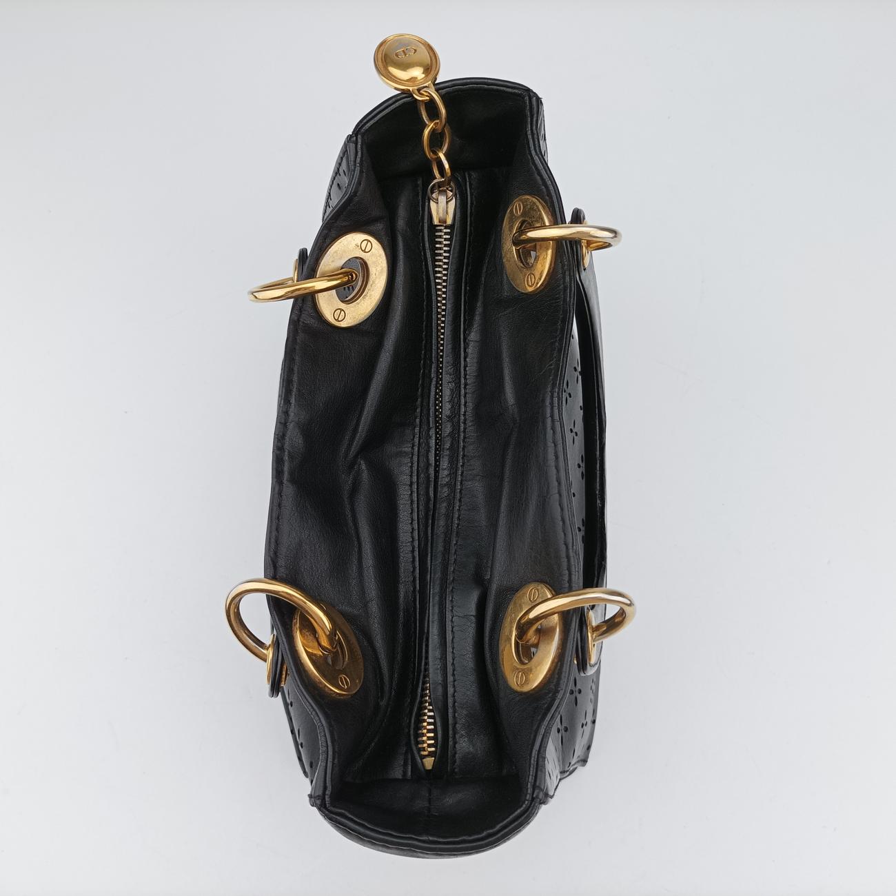 Lady DiorBlackLeather05-MA-0028レディディオールブラックレザー05-MA-0028