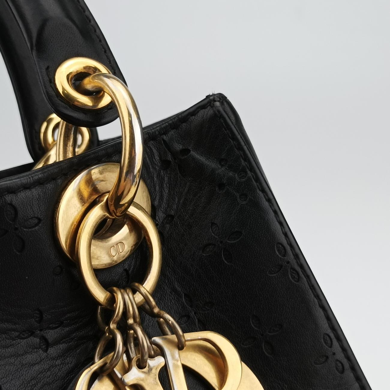 Lady DiorBlackLeather05-MA-0028レディディオールブラックレザー05-MA-0028