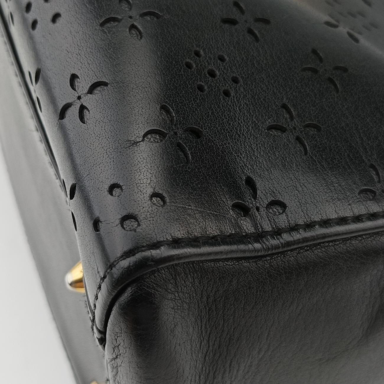 Lady DiorBlackLeather05-MA-0028レディディオールブラックレザー05-MA-0028