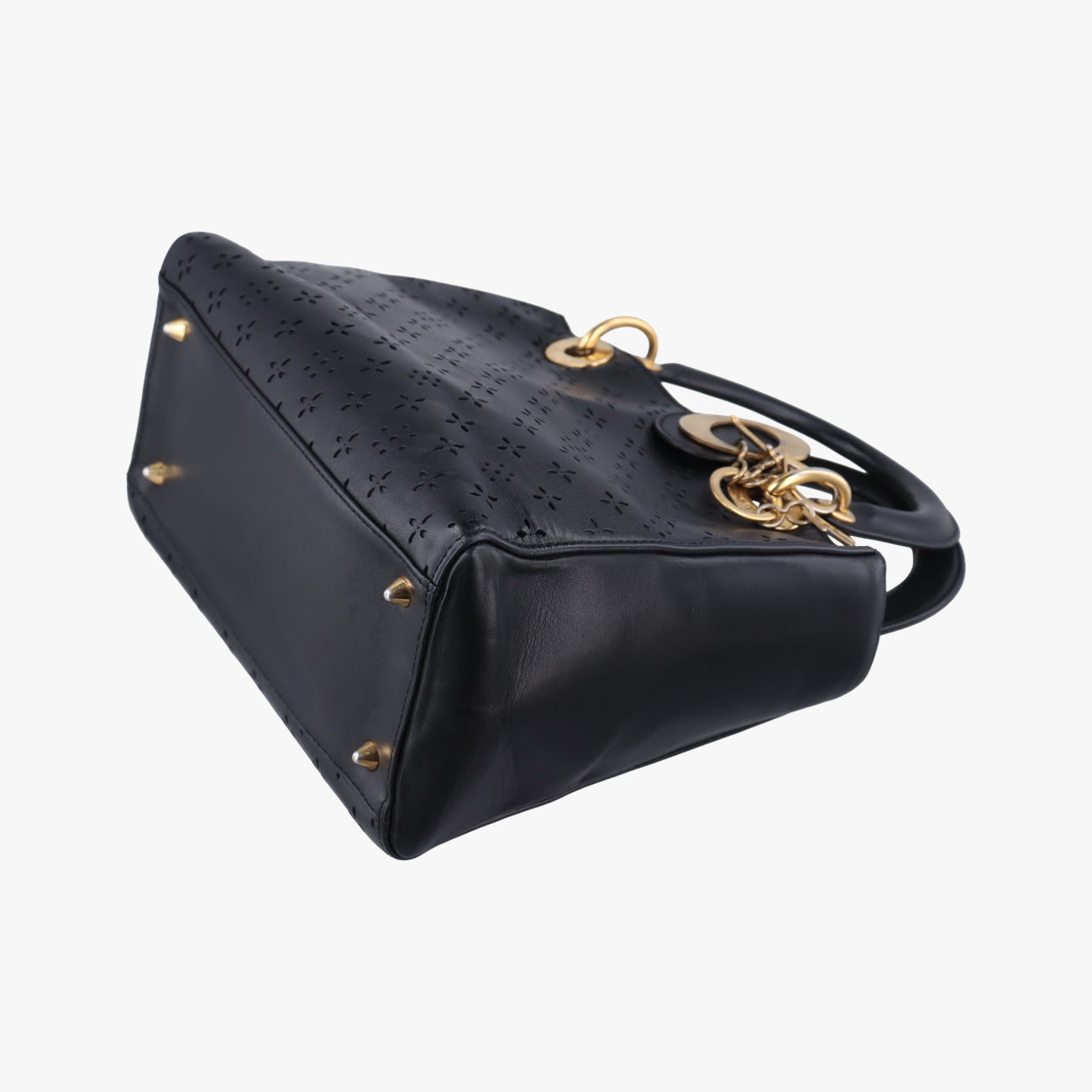 Lady DiorBlackLeather05-MA-0028レディディオールブラックレザー05-MA-0028