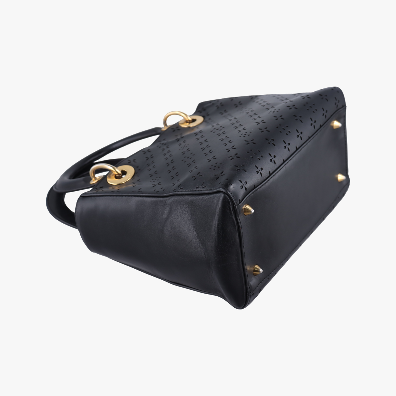Lady DiorBlackLeather05-MA-0028レディディオールブラックレザー05-MA-0028