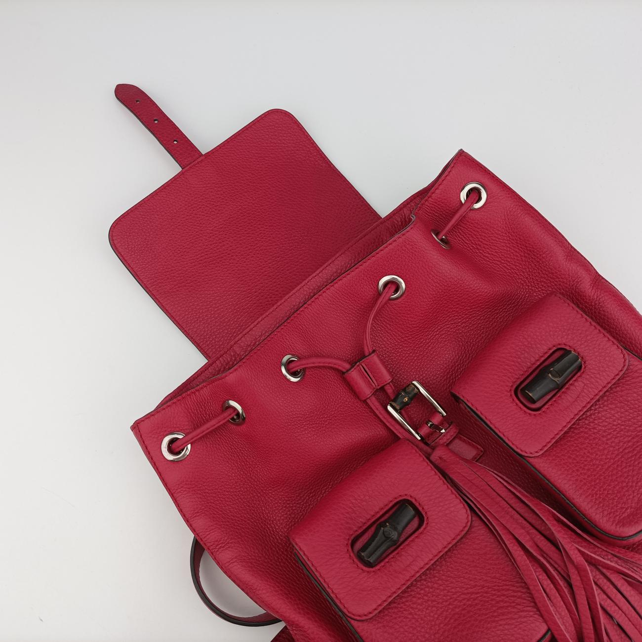 Bamboo fringe tasselRedLeather370833D018226769バンブーレッドレザー370833D018226769