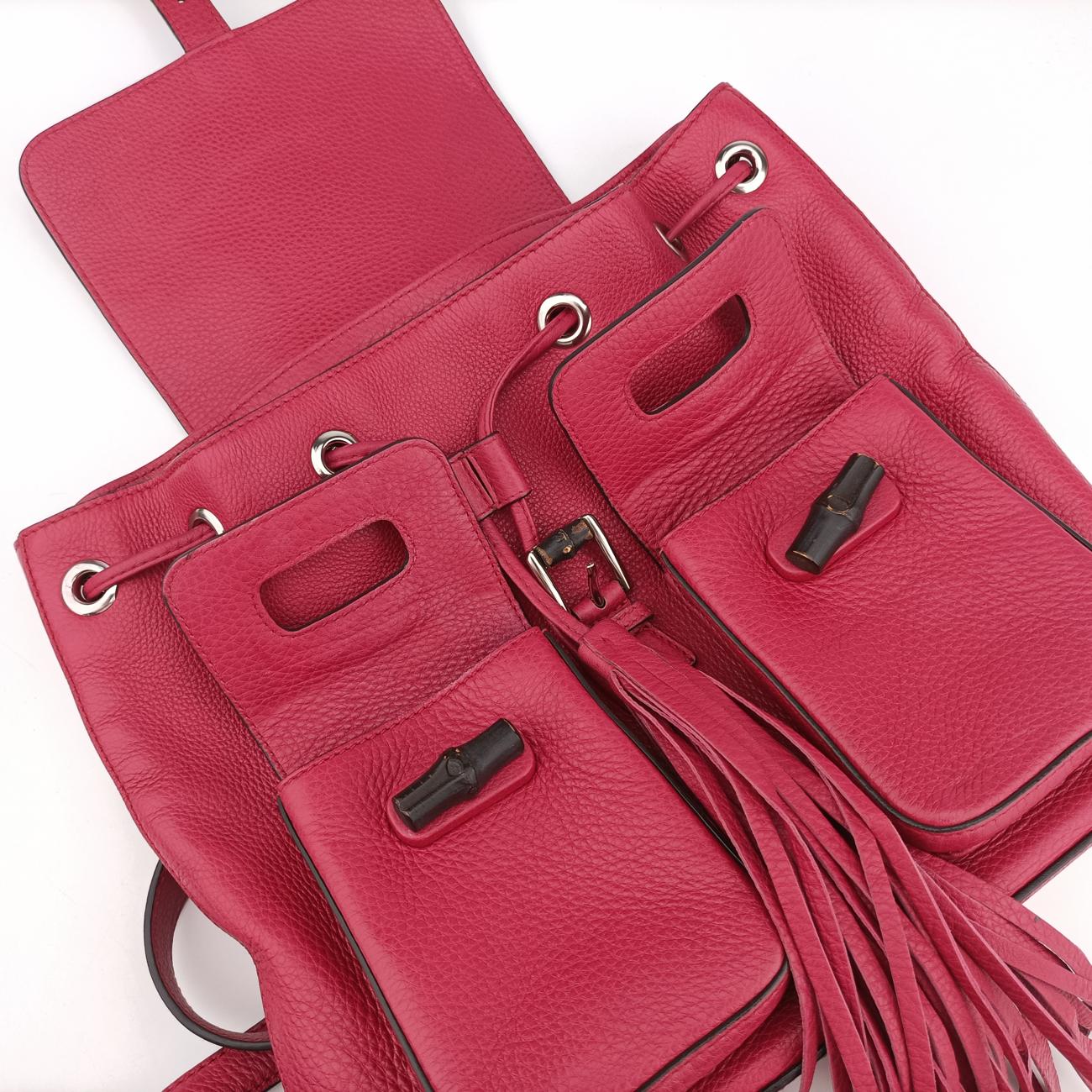 Bamboo fringe tasselRedLeather370833D018226769バンブーレッドレザー370833D018226769