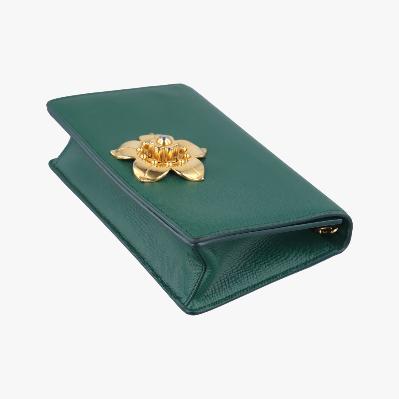 Corole ChainGreenSaffiano Leather25コロール チェーングリーンサフィアーノレザー25