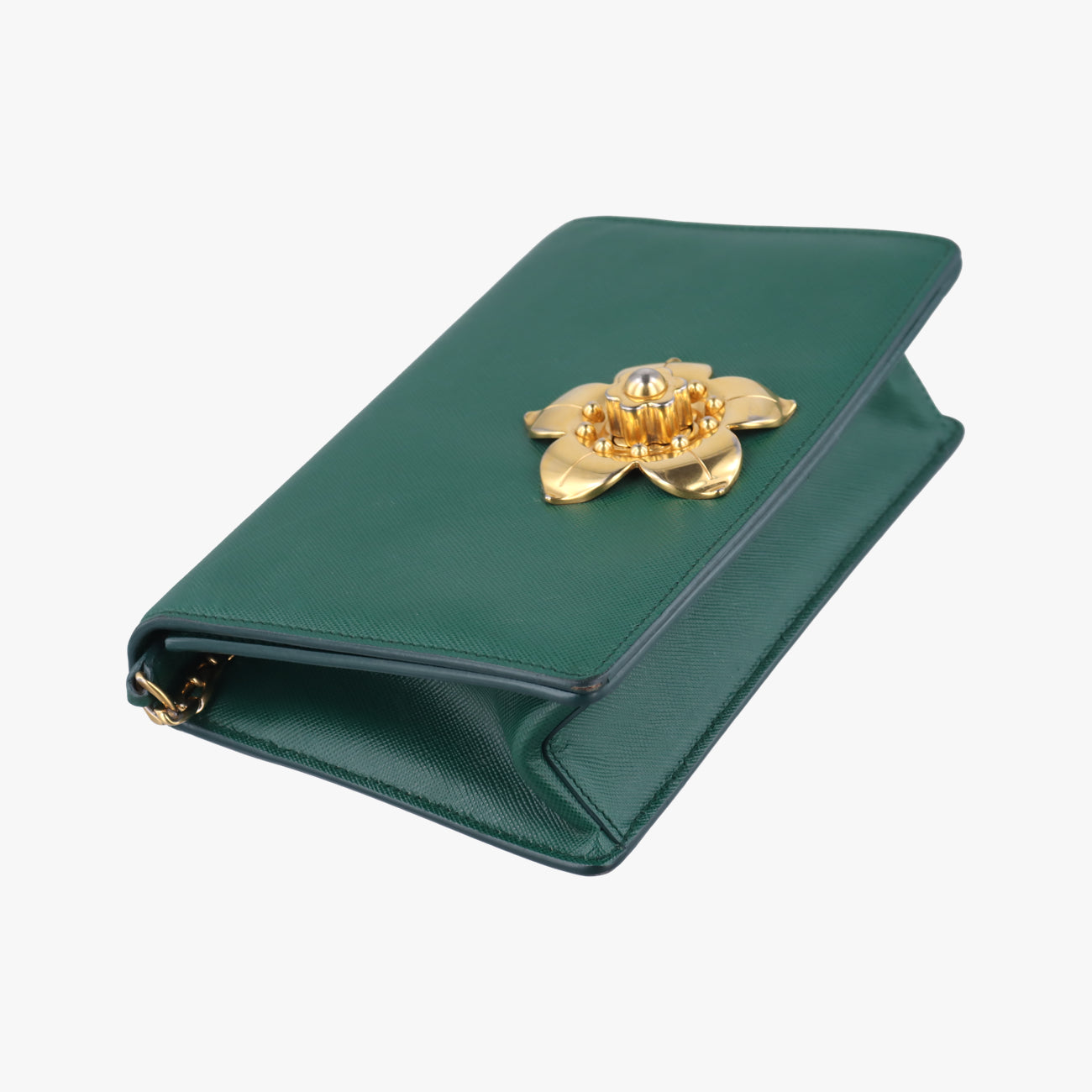 Corole ChainGreenSaffiano Leather25コロール チェーングリーンサフィアーノレザー25