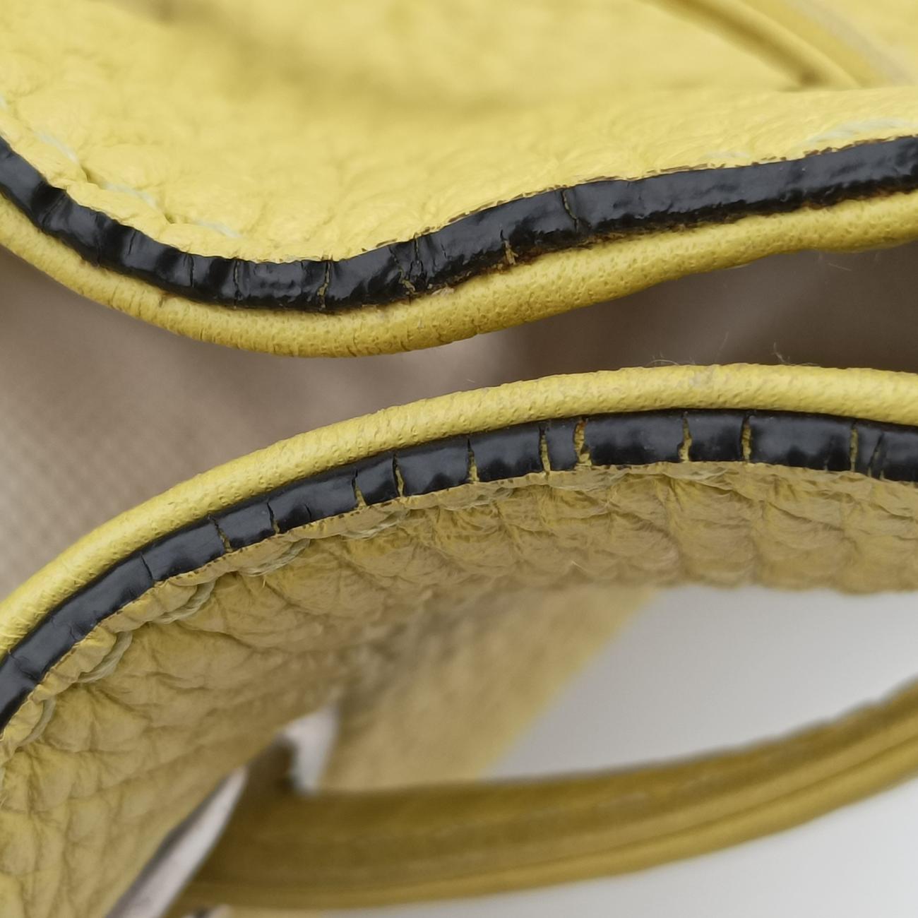 Bamboo fringe tasselYellowLeather370833F017857802バンブーイエローレザー370833F017857802