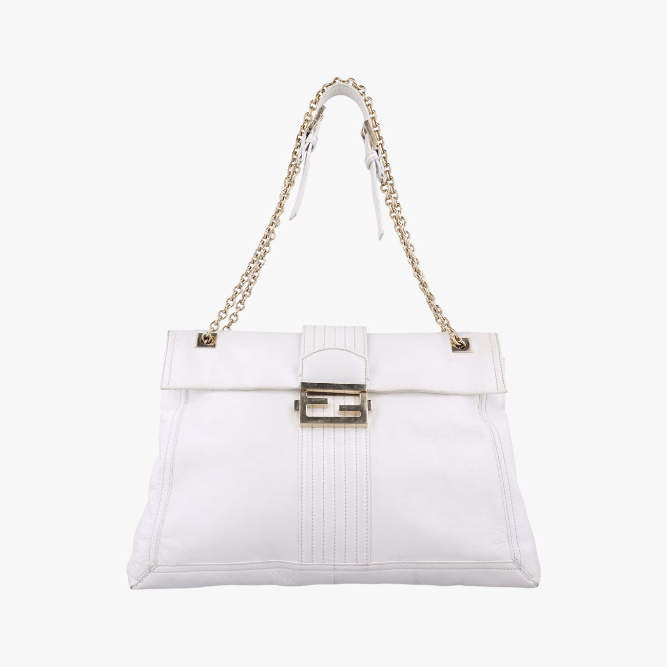 Maxi Baguette FlapWhiteLeather8BT1438BT143-ZM1 118-2579ズッカ マキシバゲットホワイトレザー8BT1438BT143-ZM1 118-2579