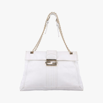 Maxi Baguette FlapWhiteLeather8BT1438BT143-ZM1 118-2579ズッカ マキシバゲットホワイトレザー8BT1438BT143-ZM1 118-2579
