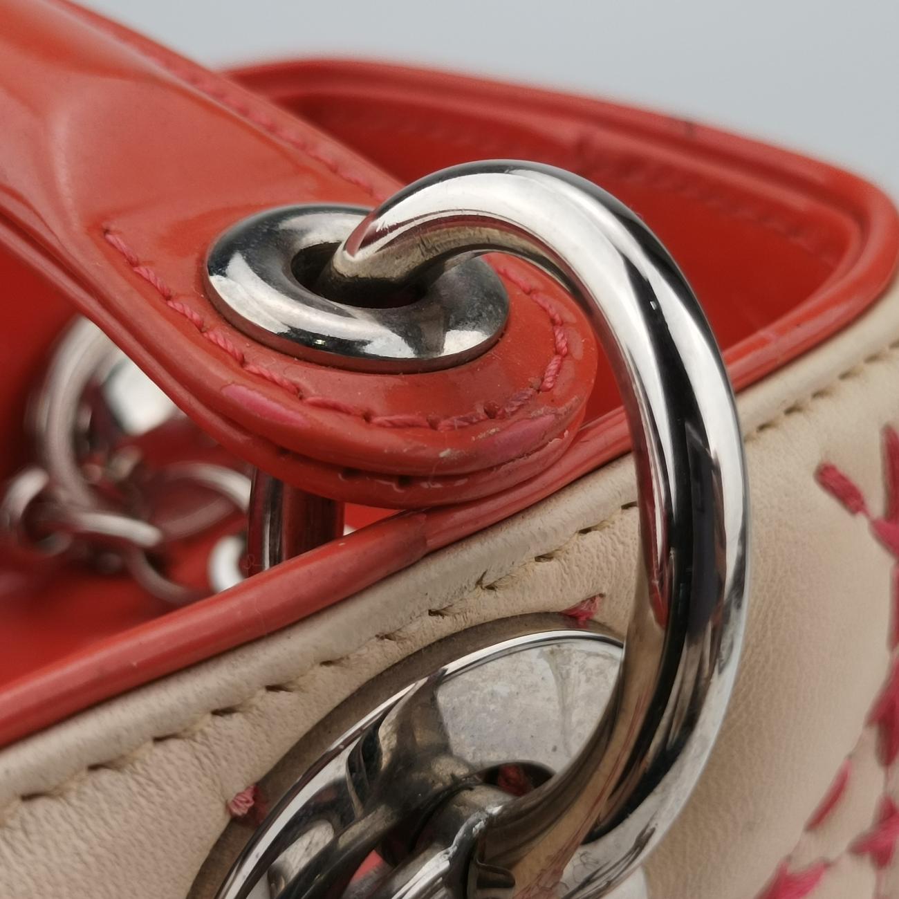 Lady DiorOrange x BeigeLeather x Patent12-BO-1102レディディオールオレンジ x ベージュレザーｘパテント12-BO-1102