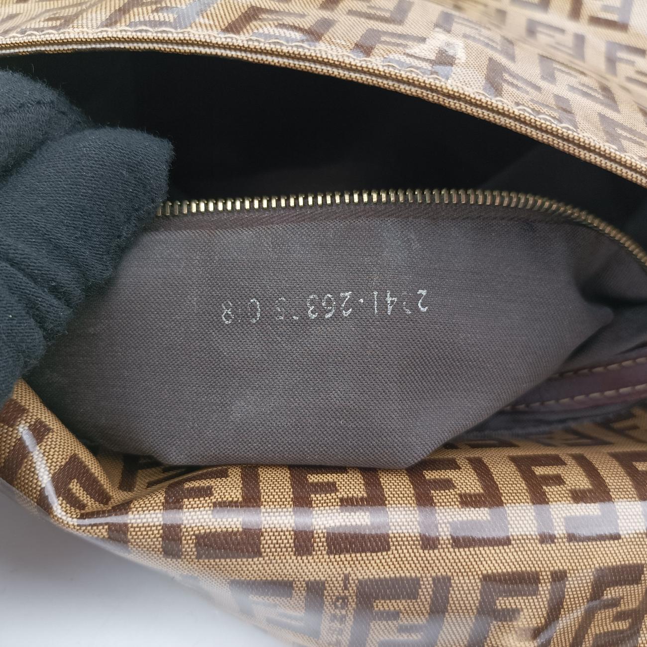 Baguette ZucchinoBrownPVC coated canvasLot number unknownマンマバケット ズッキーノ柄ブラウンPVCコーティングキャンバス製番不明