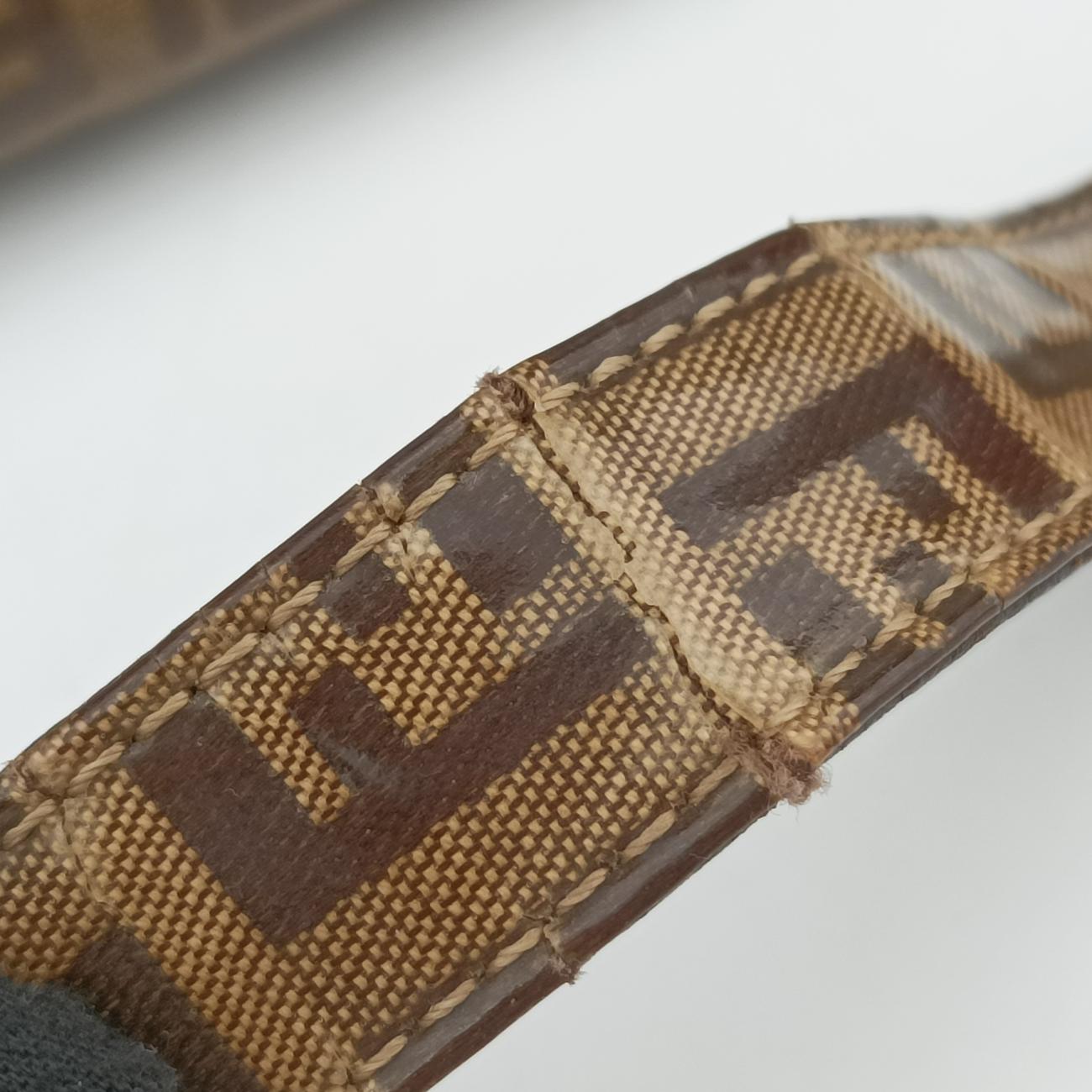 Baguette ZucchinoBrownPVC coated canvasLot number unknownマンマバケット ズッキーノ柄ブラウンPVCコーティングキャンバス製番不明