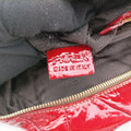 Quilted Dome SatchelRedPatent117キルティングドームレッドパテント117