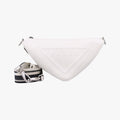 Triangle Logo PlateWhiteSAFFIANO Leather56 5トライアングル ロゴ プレートホワイトサフィアーノレザー56 5