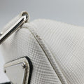 Triangle Logo PlateWhiteSAFFIANO Leather56 5トライアングル ロゴ プレートホワイトサフィアーノレザー56 5