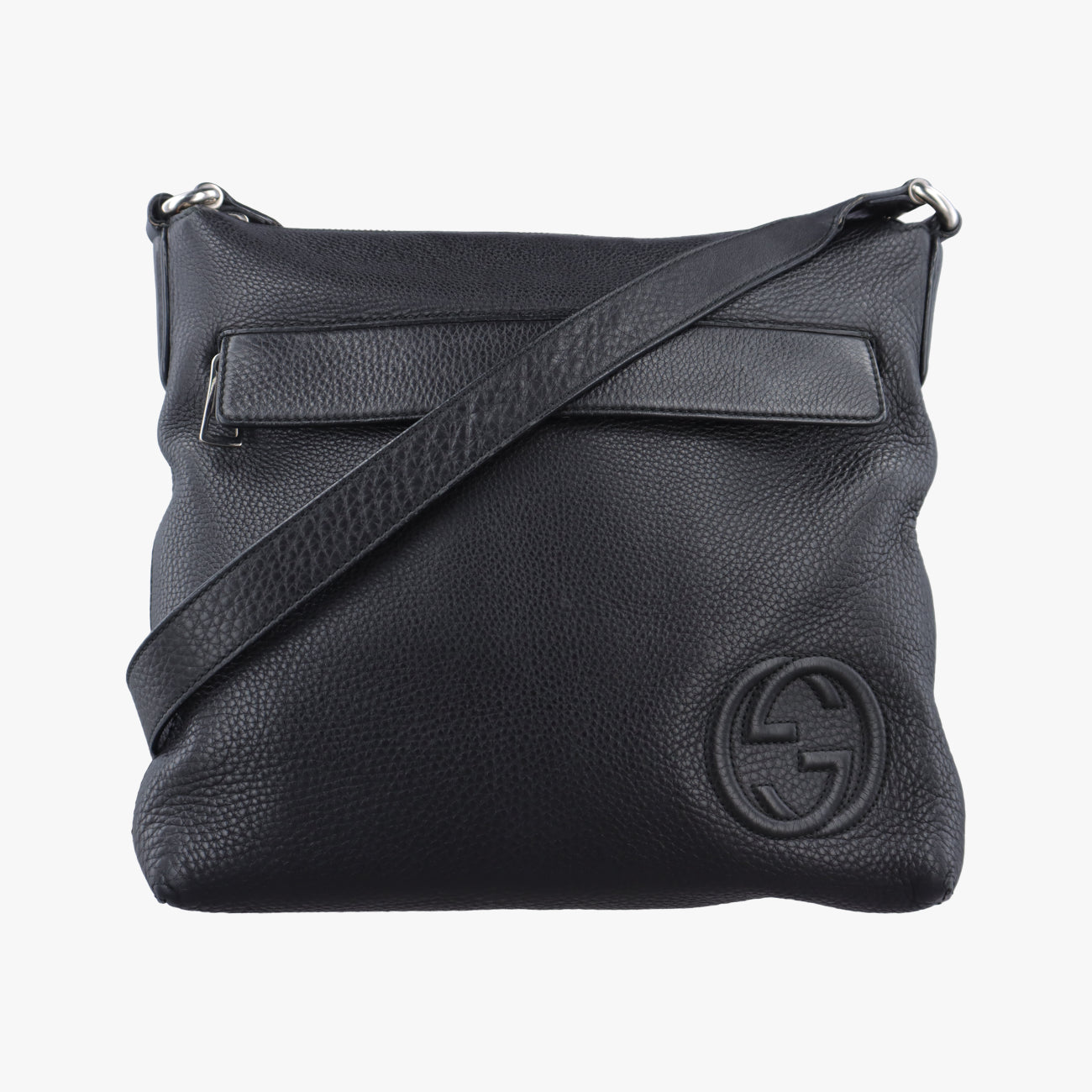 Interlocking G Logo Soho MessengerBlackLeather322059E015019962インターロッキングG ソーホー メッセンジャーブラックレザー322059E015019962