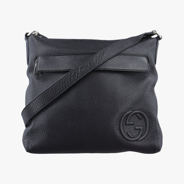 Interlocking G Logo Soho MessengerBlackLeather322059E015019962インターロッキングG ソーホー メッセンジャーブラックレザー322059E015019962
