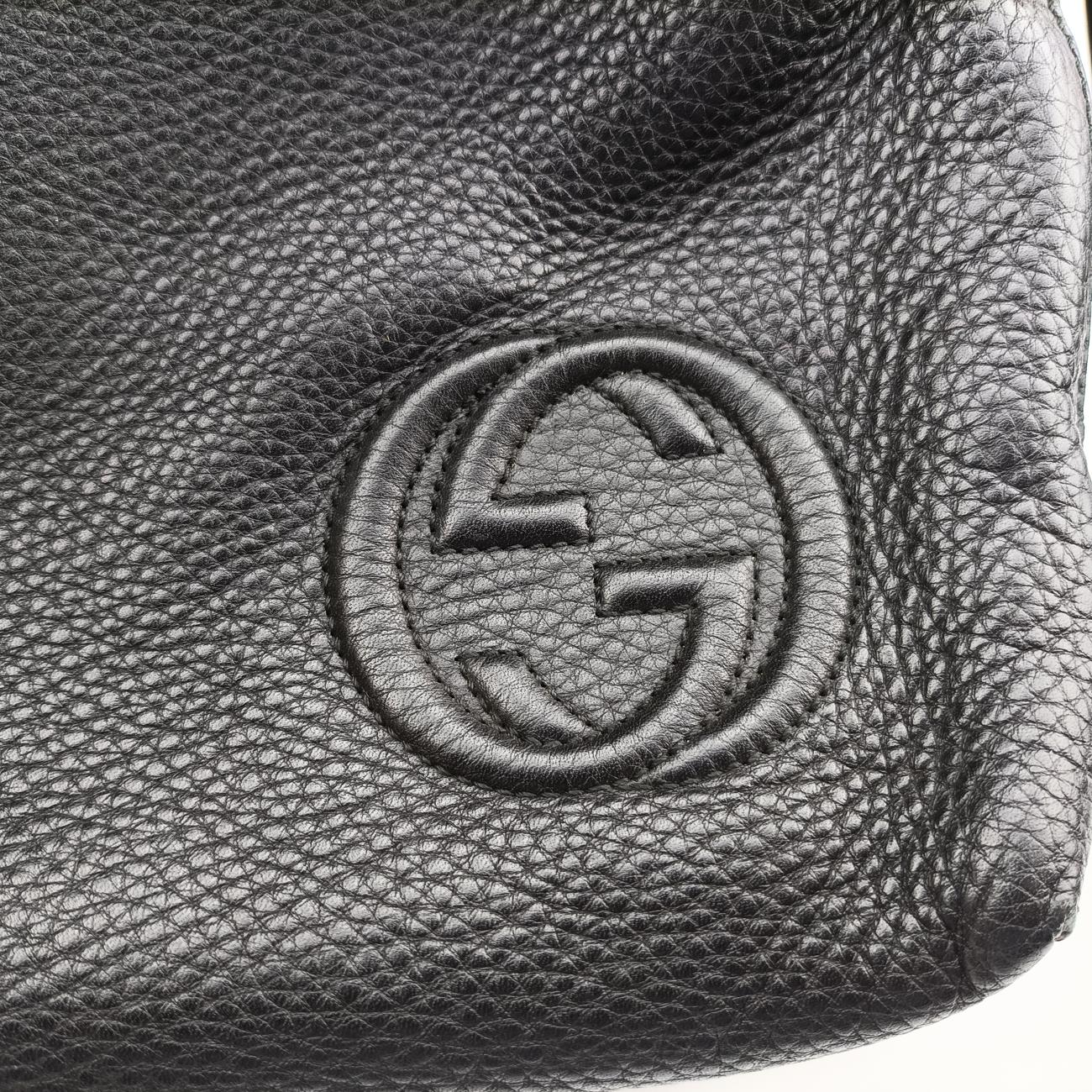Interlocking G Logo Soho MessengerBlackLeather322059E015019962インターロッキングG ソーホー メッセンジャーブラックレザー322059E015019962