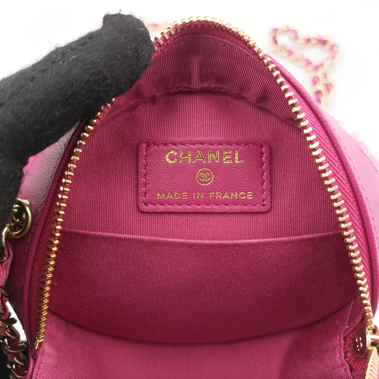 ROUND SHEARLING COCO NEIGEpinkFur x Leather AP093228979353ラウンド ムートン ココマークピンクファー×レザーAP093228979353