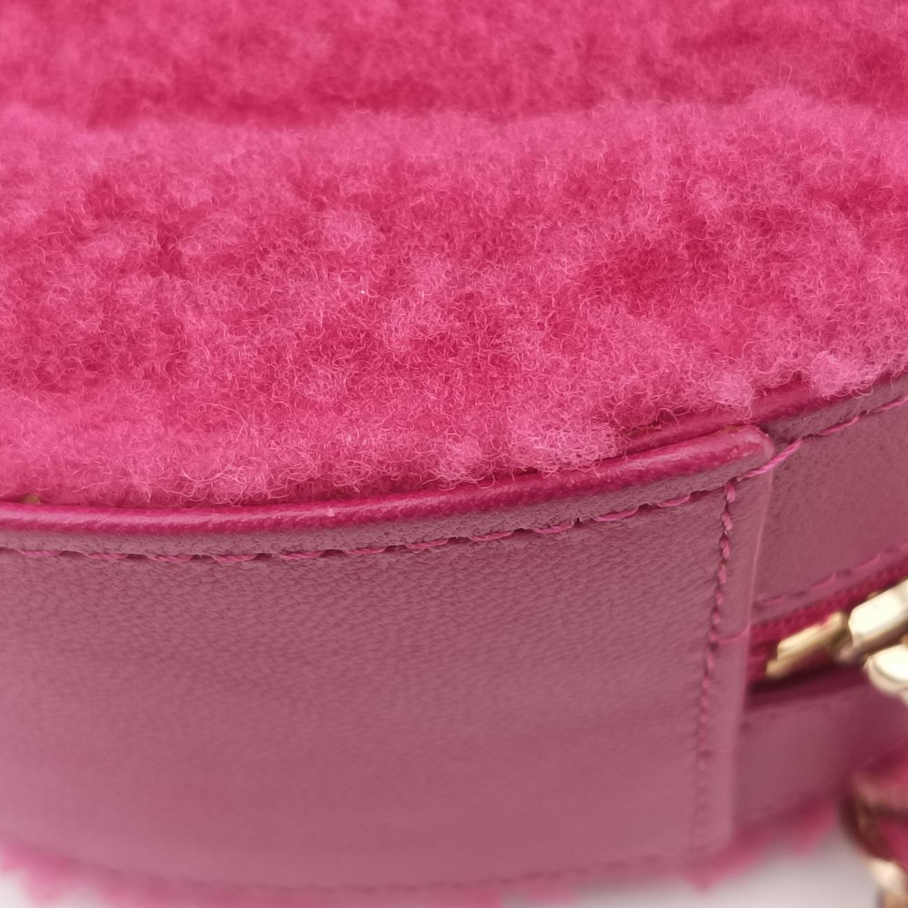ROUND SHEARLING COCO NEIGEpinkFur x Leather AP093228979353ラウンド ムートン ココマークピンクファー×レザーAP093228979353