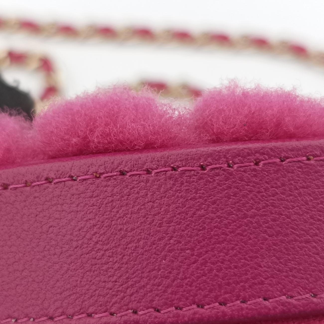 ROUND SHEARLING COCO NEIGEpinkFur x Leather AP093228979353ラウンド ムートン ココマークピンクファー×レザーAP093228979353