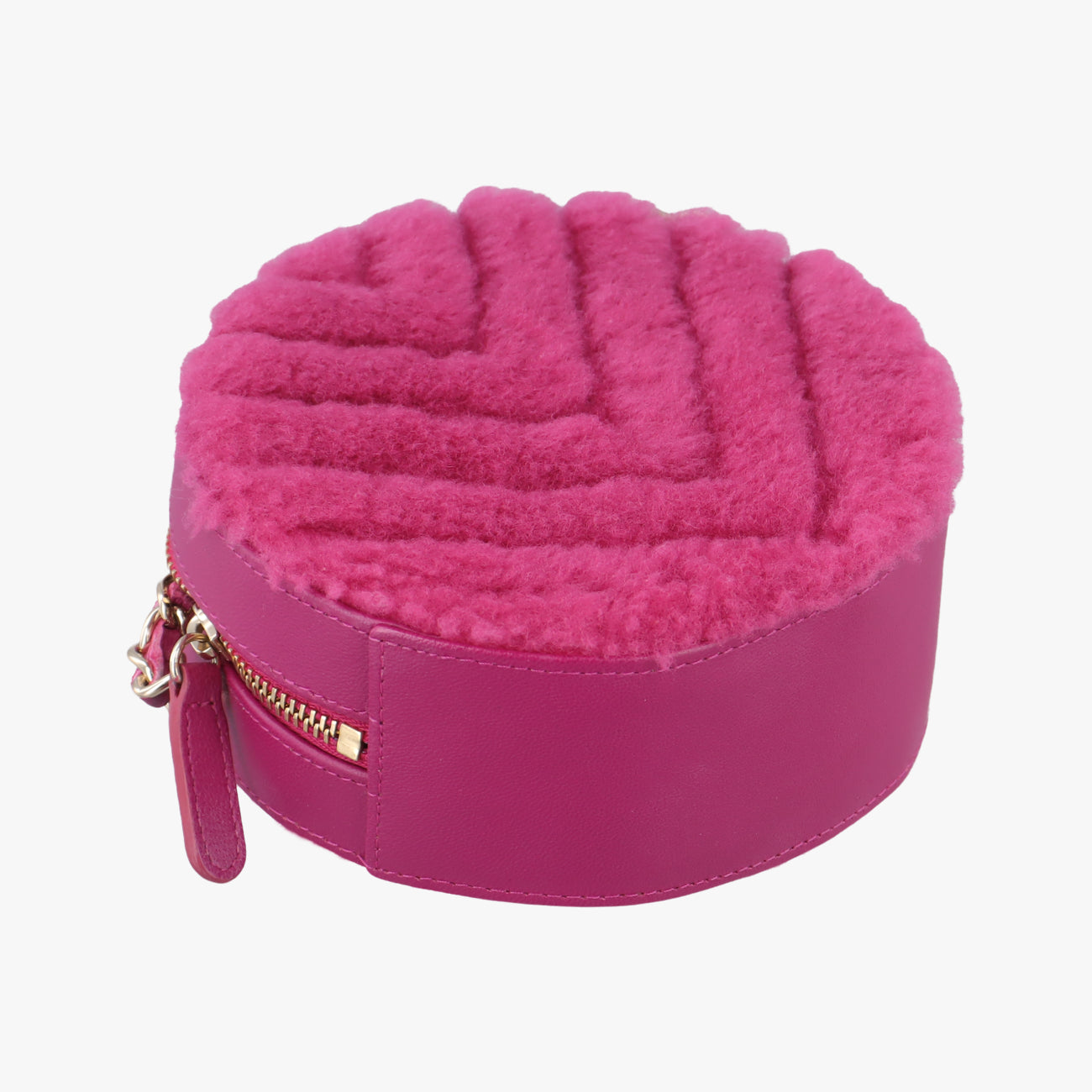 ROUND SHEARLING COCO NEIGEpinkFur x Leather AP093228979353ラウンド ムートン ココマークピンクファー×レザーAP093228979353