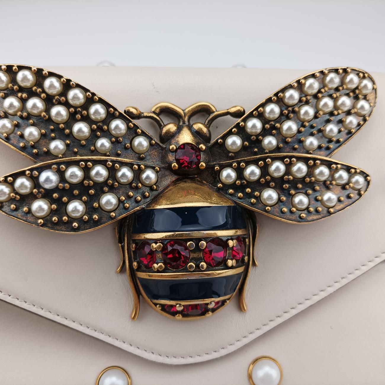 Broadway Pearl BeeWhiteLeather453778H022307783ブロードウェイ パール ビーホワイトレザー453778H022307783