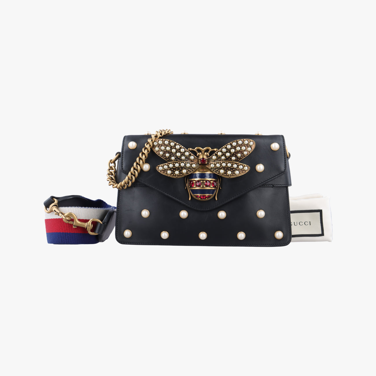 Broadway Pearl BeeNavyLeather453778B021633806ブロードウェイ パール ビーブルーブラックレザー453778B021633806