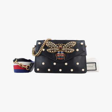 Broadway Pearl BeeNavyLeather453778B021633806ブロードウェイ パール ビーブルーブラックレザー453778B021633806