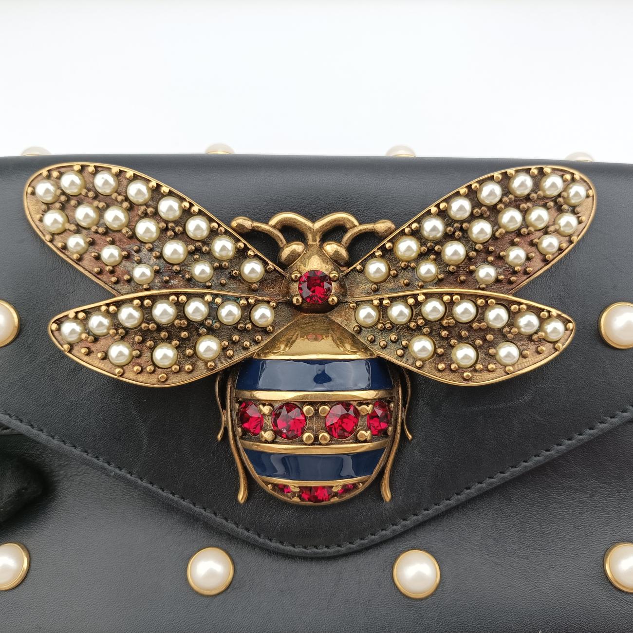 Broadway Pearl BeeNavyLeather453778B021633806ブロードウェイ パール ビーブルーブラックレザー453778B021633806
