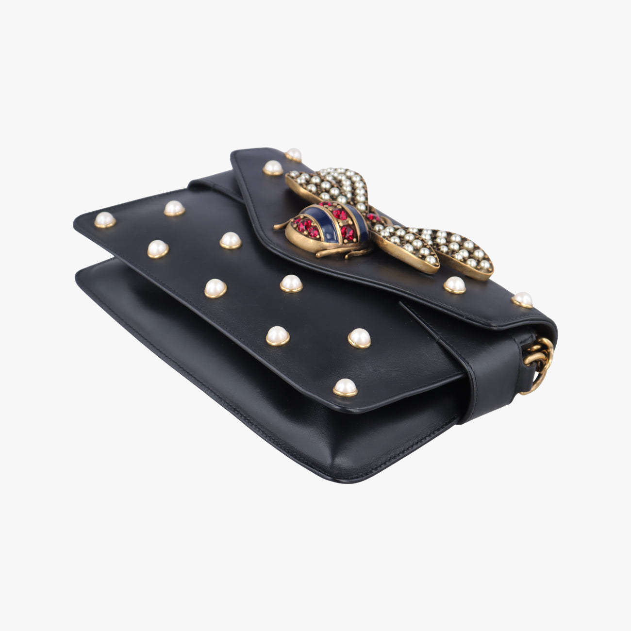 Broadway Pearl BeeNavyLeather453778B021633806ブロードウェイ パール ビーブルーブラックレザー453778B021633806