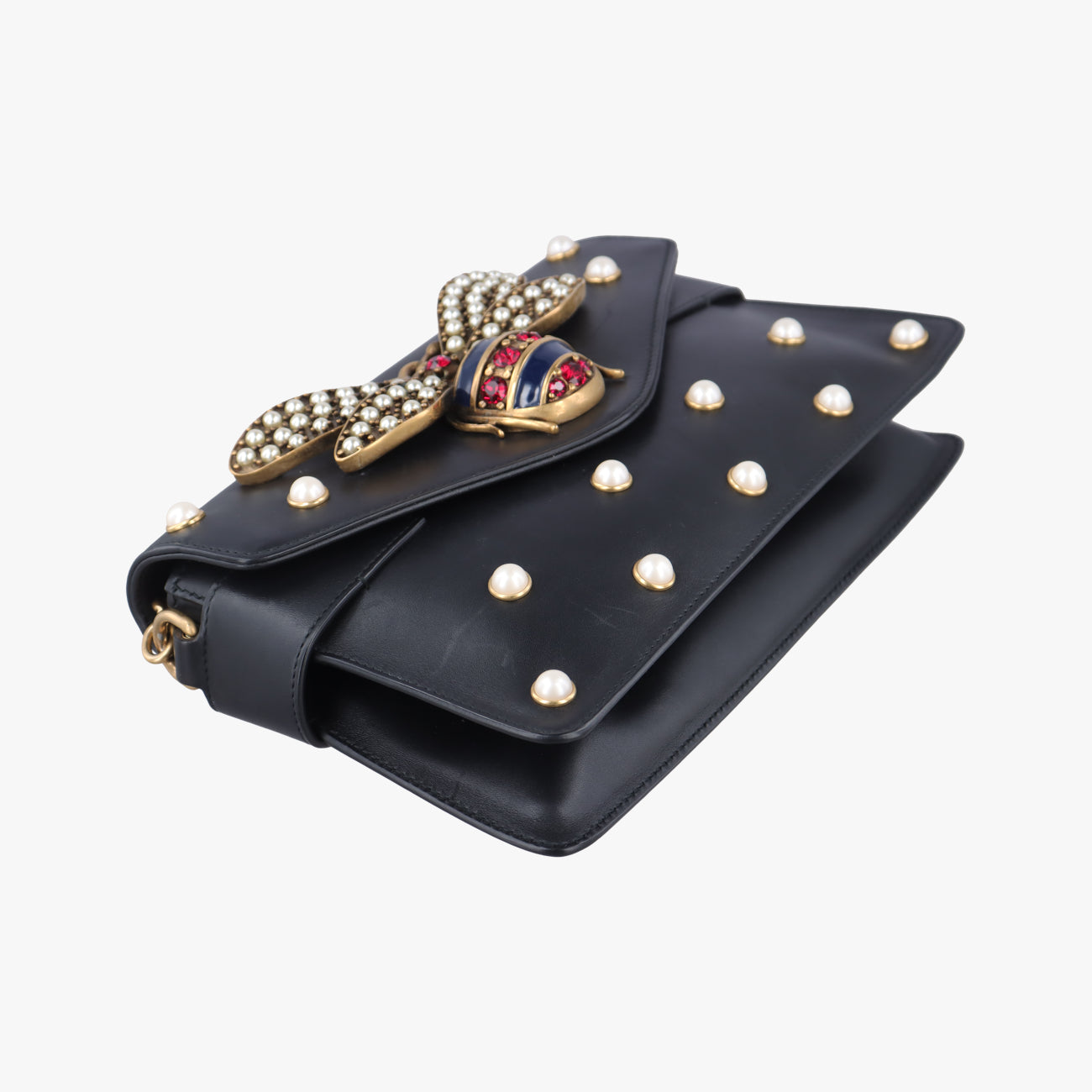 Broadway Pearl BeeNavyLeather453778B021633806ブロードウェイ パール ビーブルーブラックレザー453778B021633806
