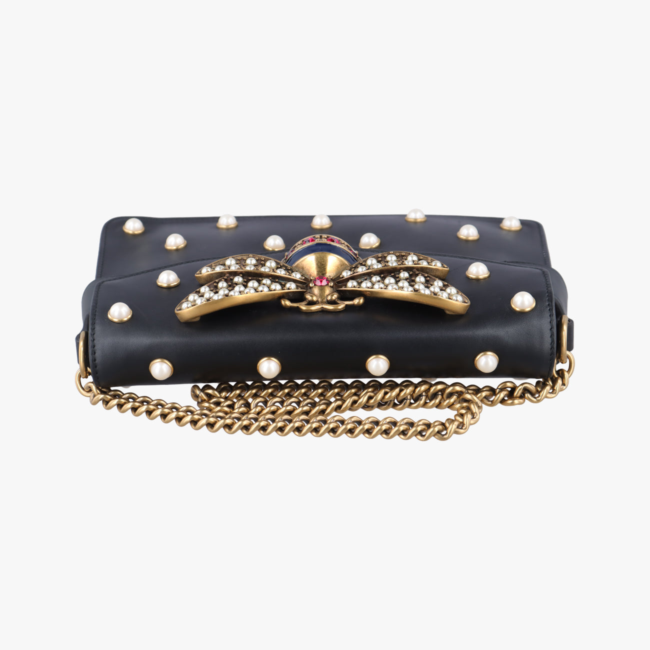 Broadway Pearl BeeNavyLeather453778B021633806ブロードウェイ パール ビーブルーブラックレザー453778B021633806