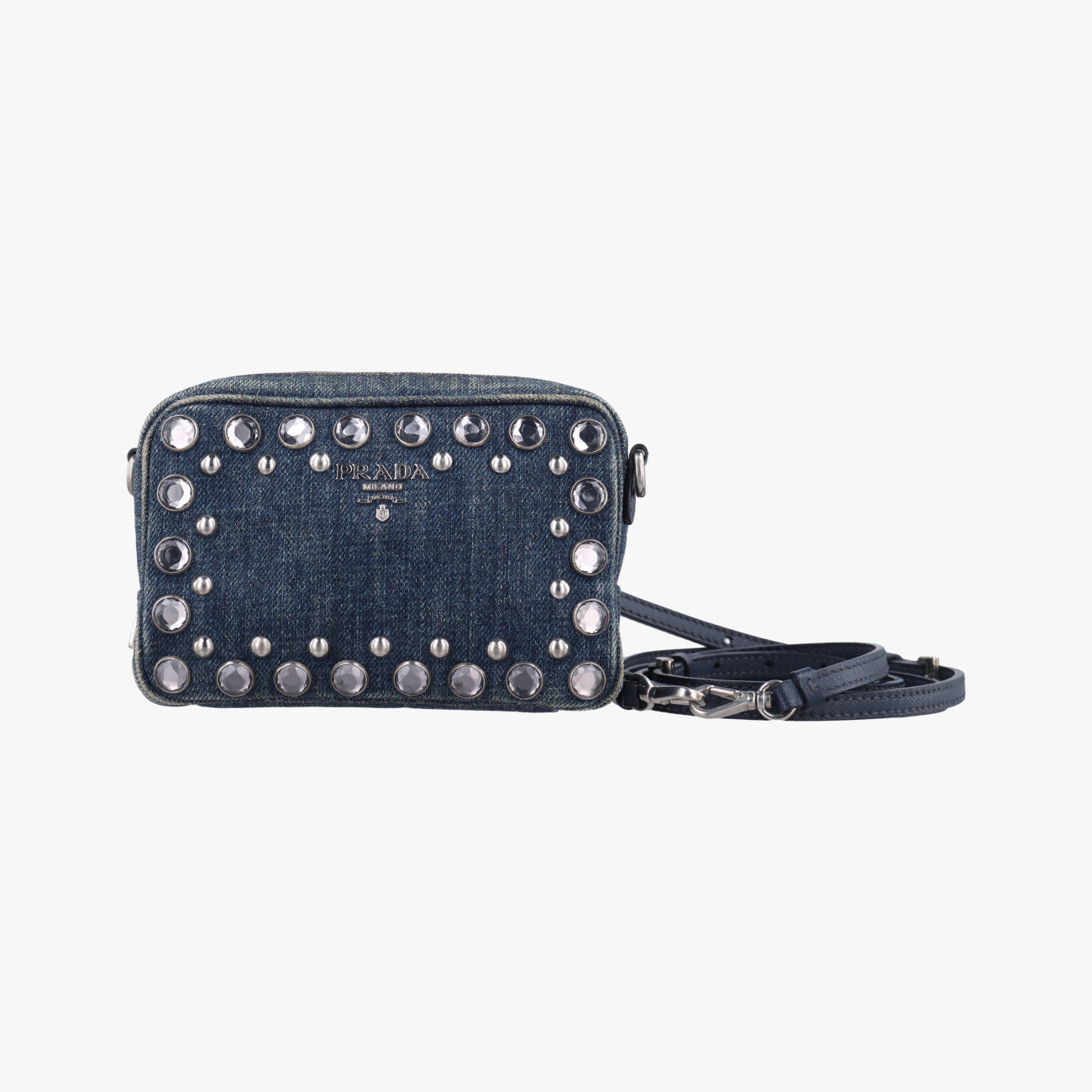 bejeweled accessory pouchBlueDenim1N167431/Gビジュー アクセサリーポーチブルーデニム1N167431/G