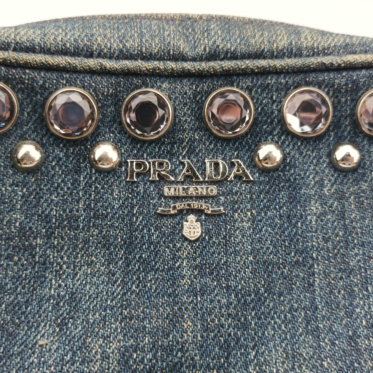 bejeweled accessory pouchBlueDenim1N167431/Gビジュー アクセサリーポーチブルーデニム1N167431/G