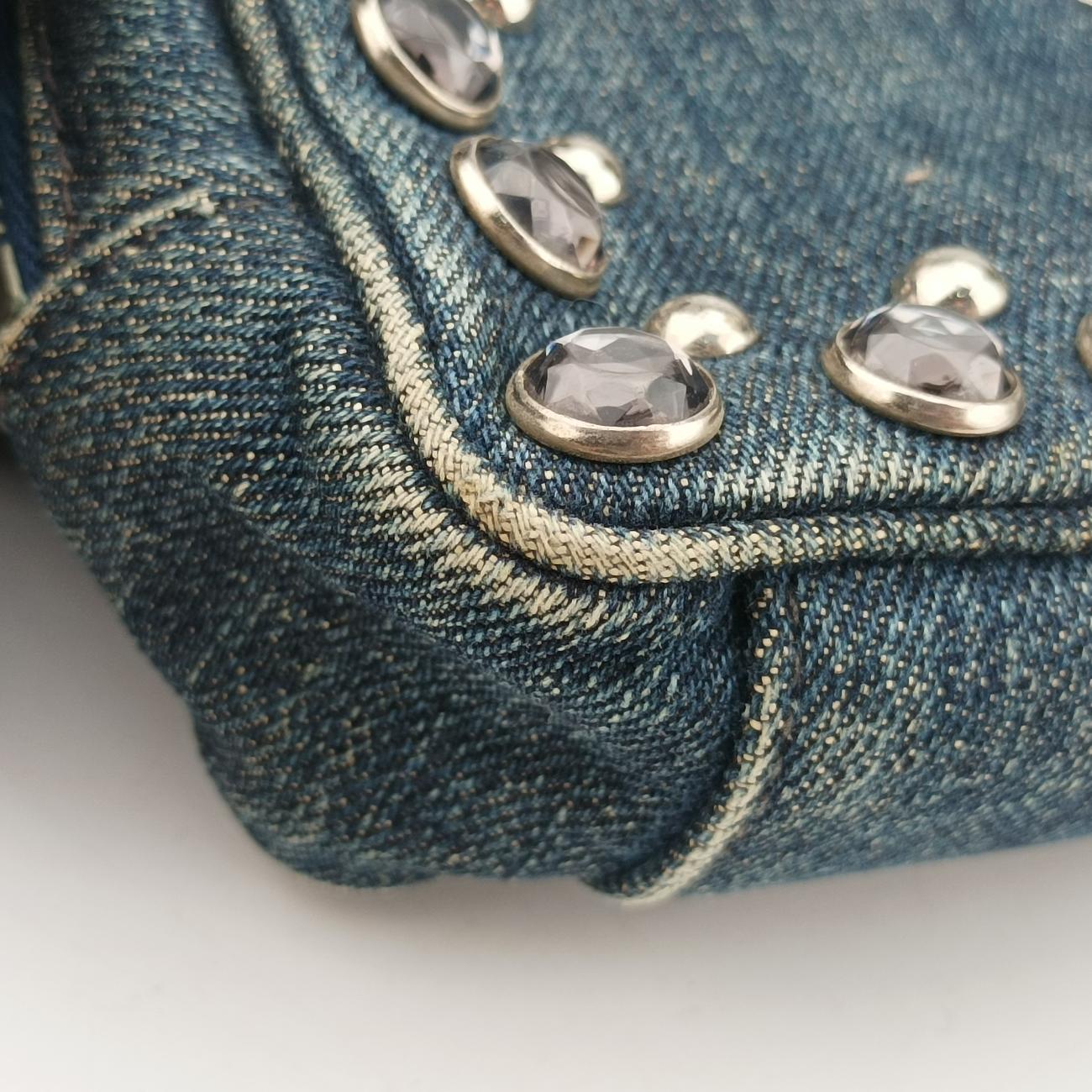 bejeweled accessory pouchBlueDenim1N167431/Gビジュー アクセサリーポーチブルーデニム1N167431/G