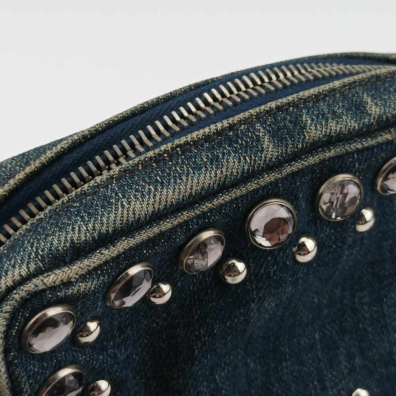 bejeweled accessory pouchBlueDenim1N167431/Gビジュー アクセサリーポーチブルーデニム1N167431/G