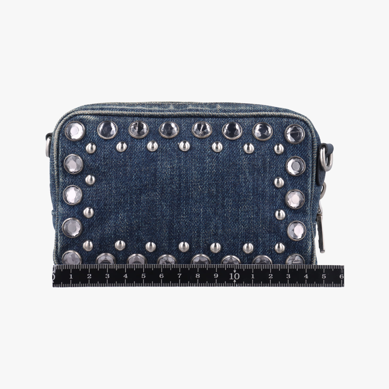 bejeweled accessory pouchBlueDenim1N167431/Gビジュー アクセサリーポーチブルーデニム1N167431/G
