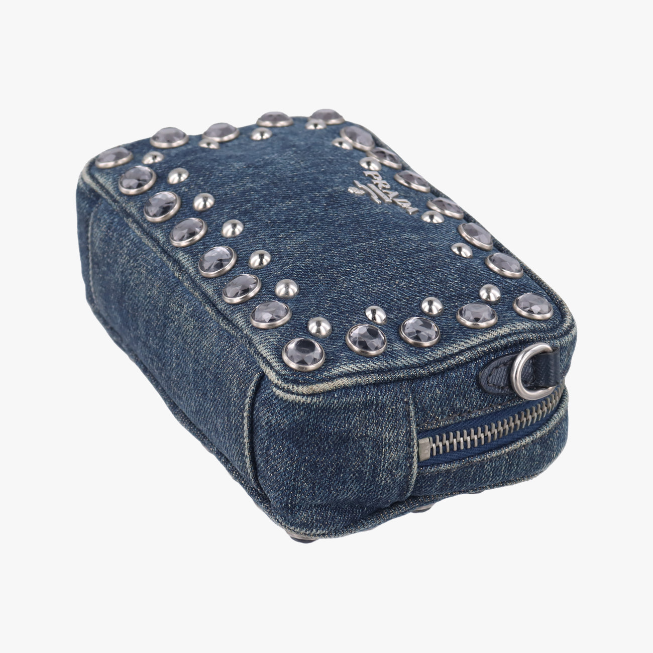 bejeweled accessory pouchBlueDenim1N167431/Gビジュー アクセサリーポーチブルーデニム1N167431/G