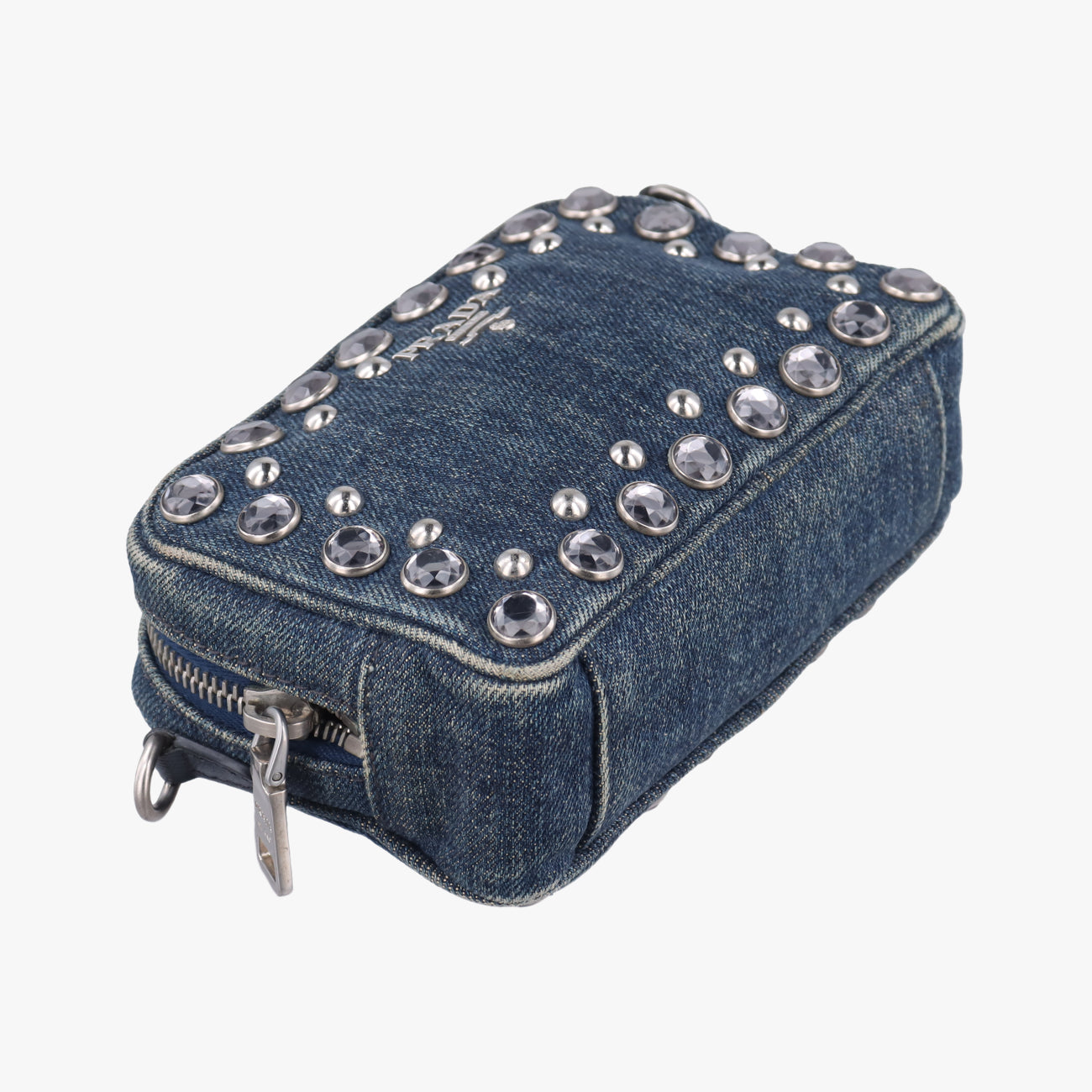 bejeweled accessory pouchBlueDenim1N167431/Gビジュー アクセサリーポーチブルーデニム1N167431/G