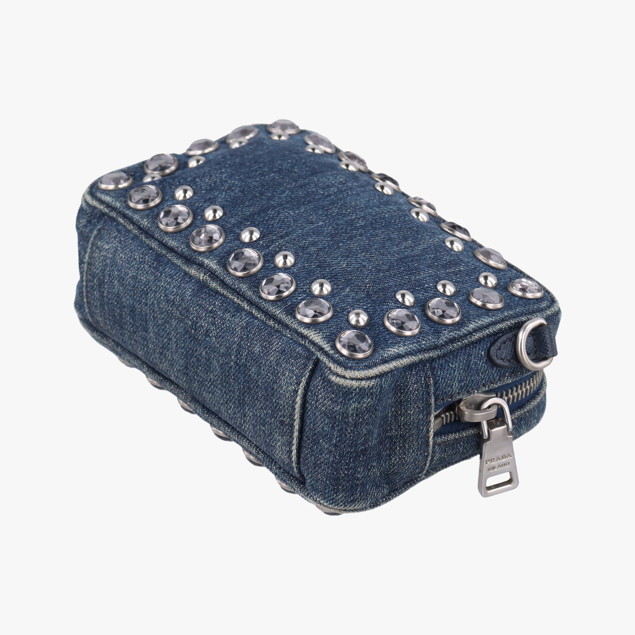 bejeweled accessory pouchBlueDenim1N167431/Gビジュー アクセサリーポーチブルーデニム1N167431/G