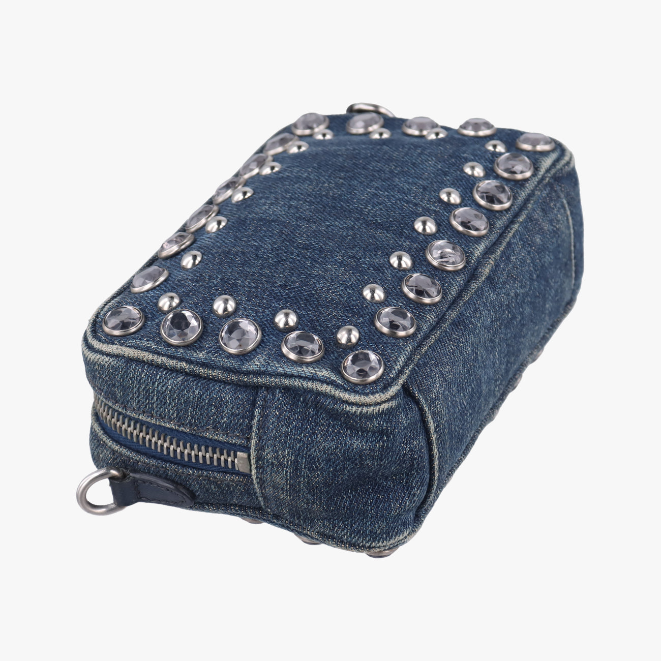 bejeweled accessory pouchBlueDenim1N167431/Gビジュー アクセサリーポーチブルーデニム1N167431/G