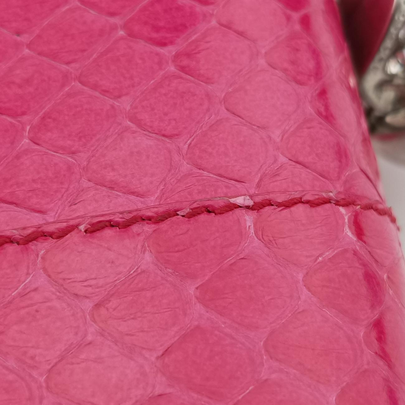 Exotic ClutchRosesnakeskin236715 000926エキゾチッククラッチローズ レッドヘビ革236715 000926