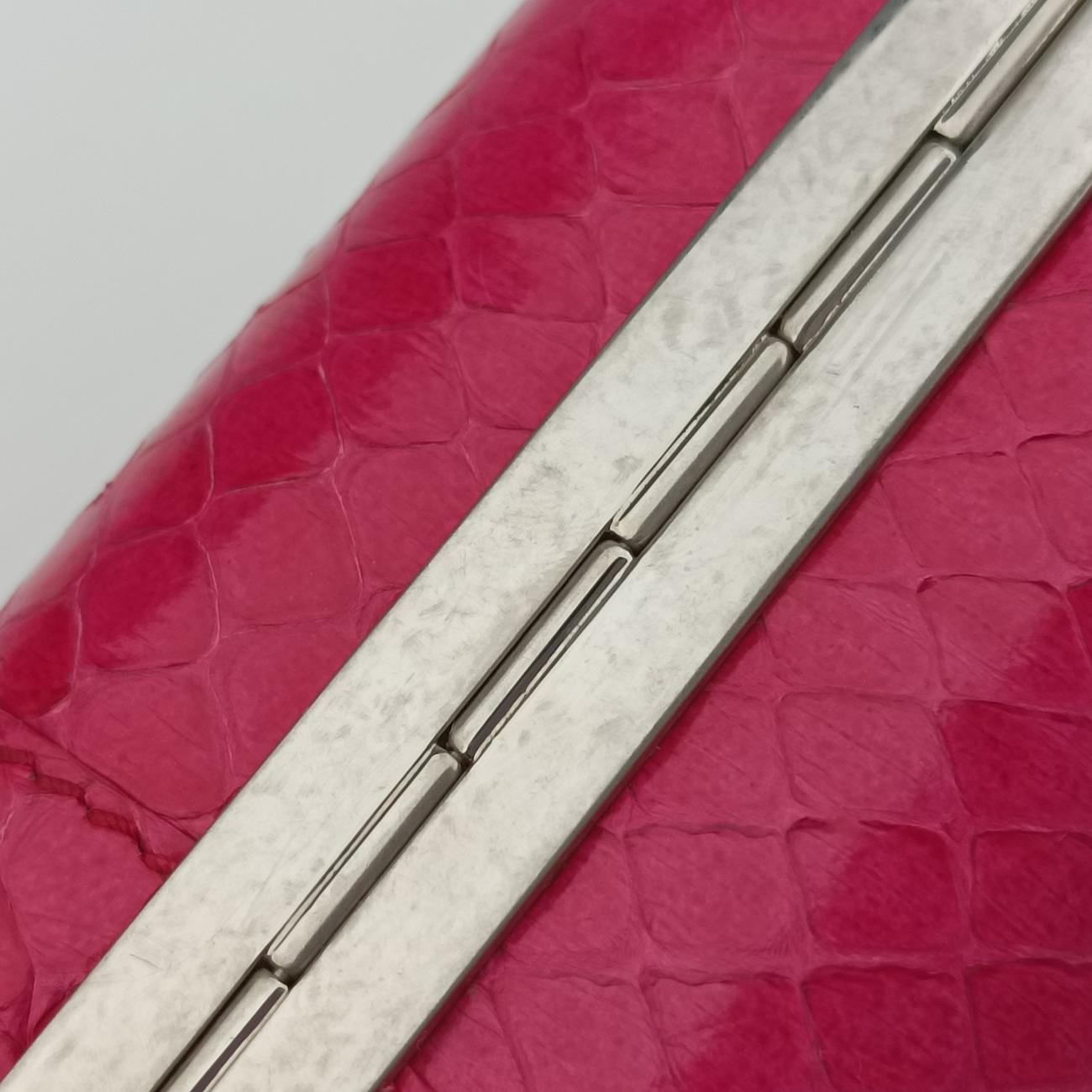 Exotic ClutchRosesnakeskin236715 000926エキゾチッククラッチローズ レッドヘビ革236715 000926