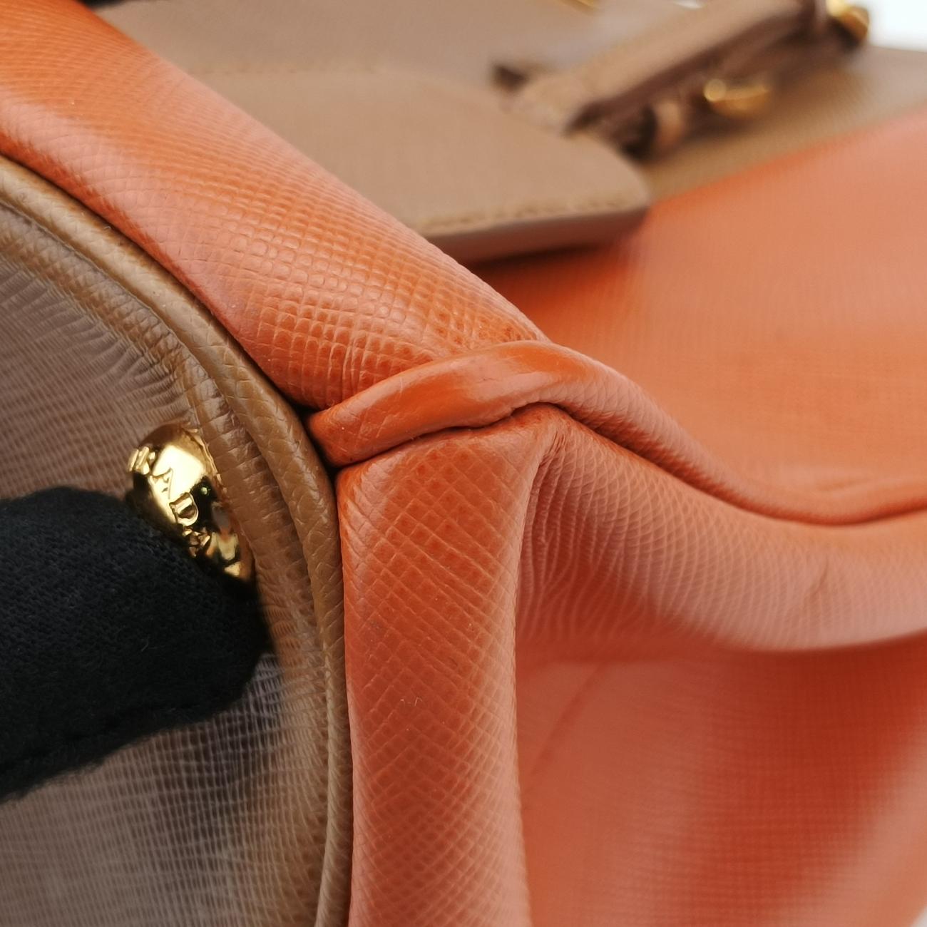 GalleriaCamel×orangeSAFFIANO　LeatherB2274C25ガレリアマルチカラーサフィアーノレザーB2274C25